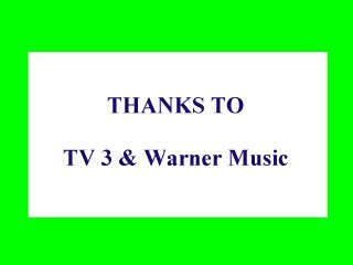 Special thanks to Warner Music for access to playlist and thanks to TV3 for showing interest.